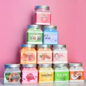 Body Fragrance Scrub 350ML Exfoliating Bodyscrub Bath Salt Rice Shower Gel Coffee