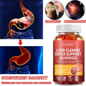 Liver Cleanse Detox Gummies + Liver Nutrients with Milk Thistle Extract To Help Cleanse, Detoxify and Purify The Liver