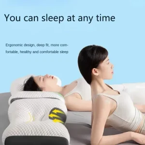 Ergonomic Pillow 3D Knitted Cotton Massage Pillow for Cervical Vertebrae - Sleep Health Care for Adults | Shoulder Pain Pillow